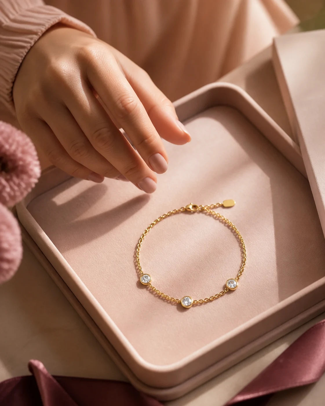 Classic Station Bracelet in an ARYAMOND editorial image