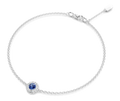 Celeste Halo Bracelet, blue stone