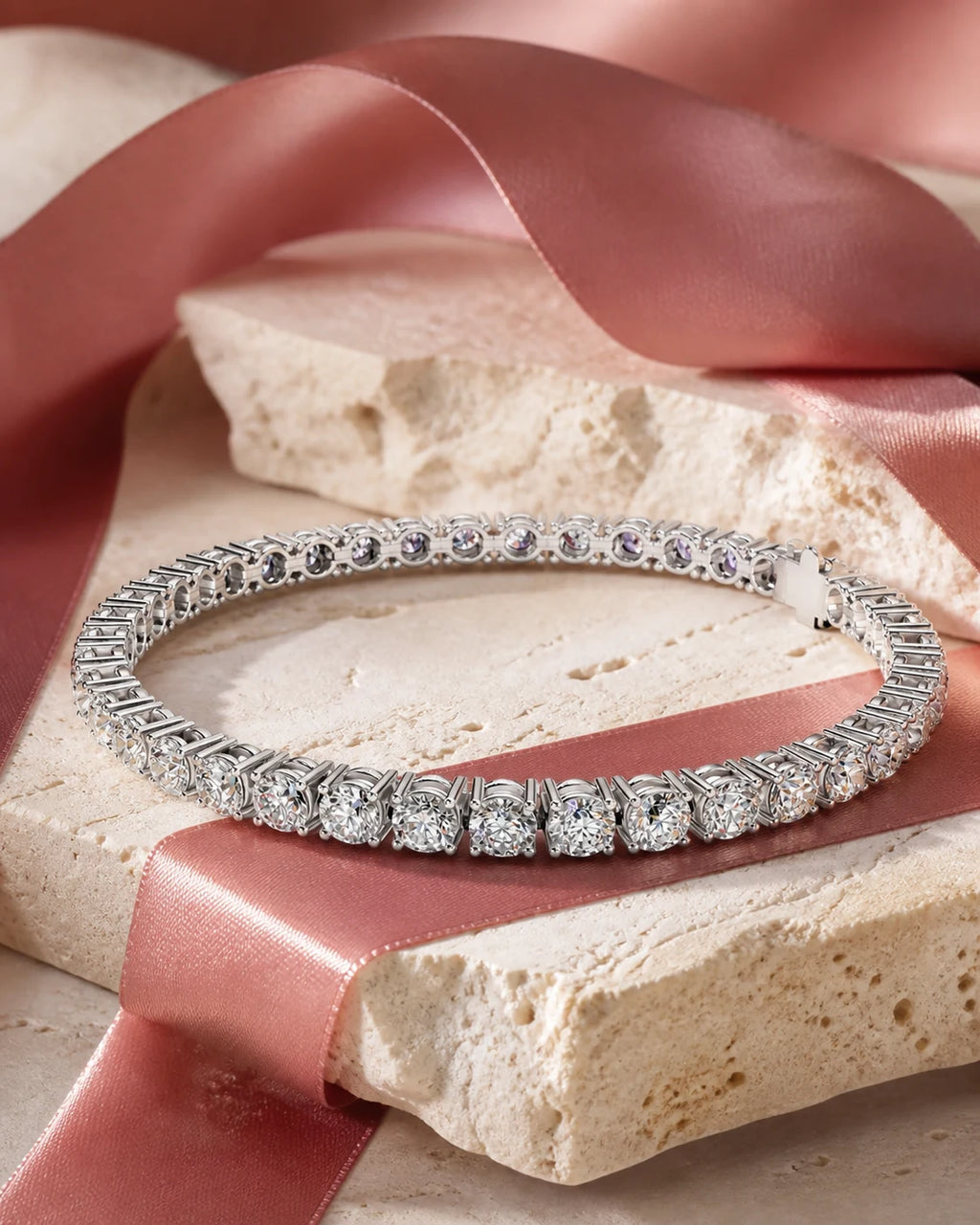Classic Tennis Bracelet in an ARYAMOND editorial image