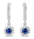 Celeste Drop Earrings, blue stone