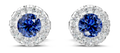 Celeste Stud Earrings, blue stone