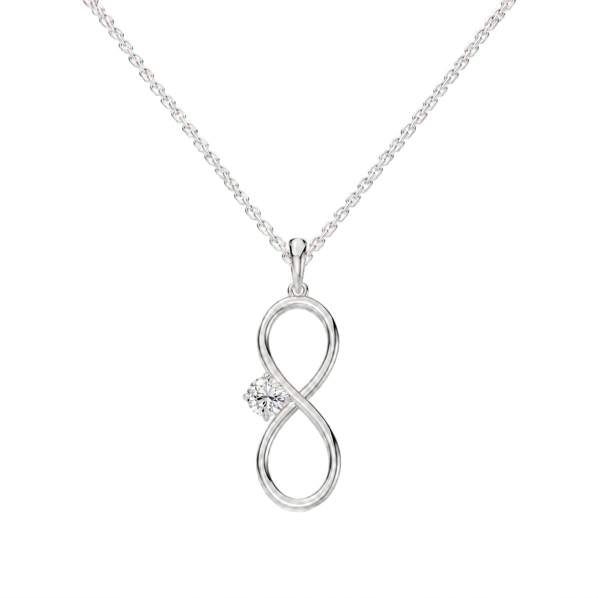 Infinity Solitaire Pendant