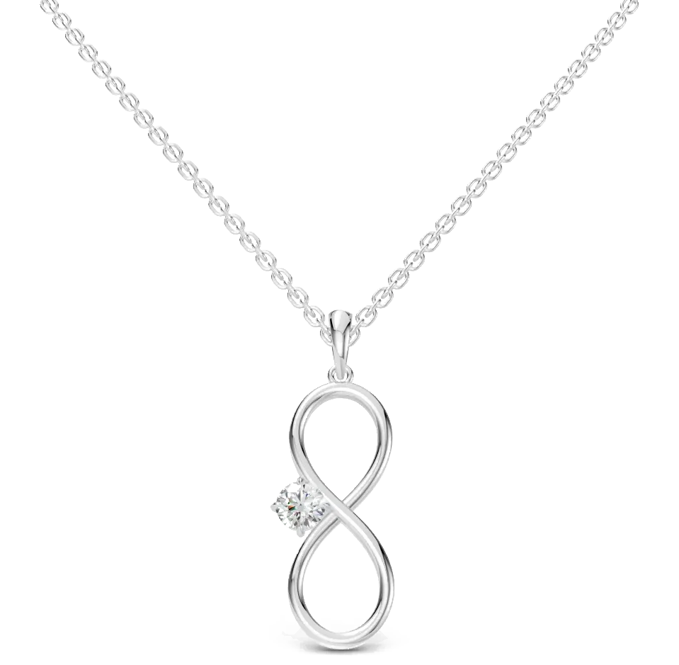 Infinity Solitaire Pendant